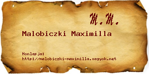 Malobiczki Maximilla névjegykártya
